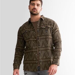 Roarke Manawa Tapu Flannel Shirt Dark Brown  XXL